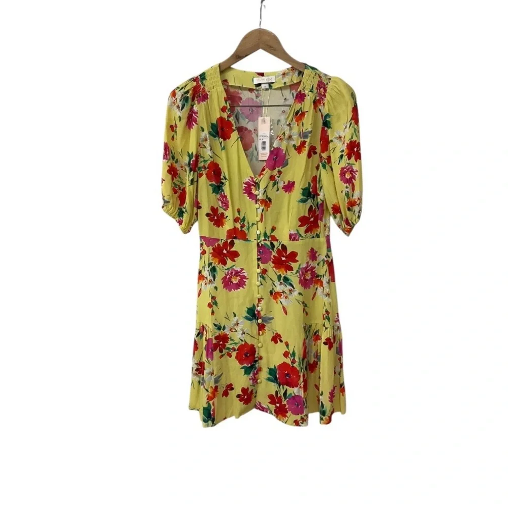 NWT Yumi Kim Golden Hour Dress Floral Sunnyside Yellow SM